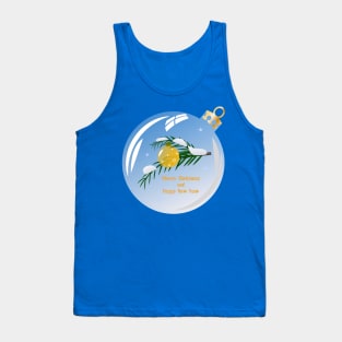 Christmas tree branch in glass bauble Tank Top